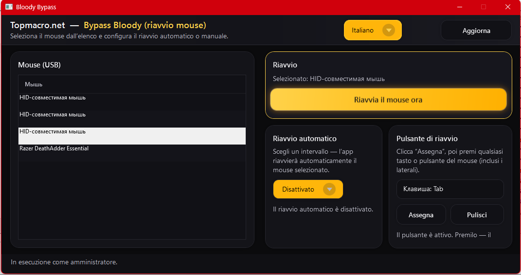 Bypass blocco Bloody